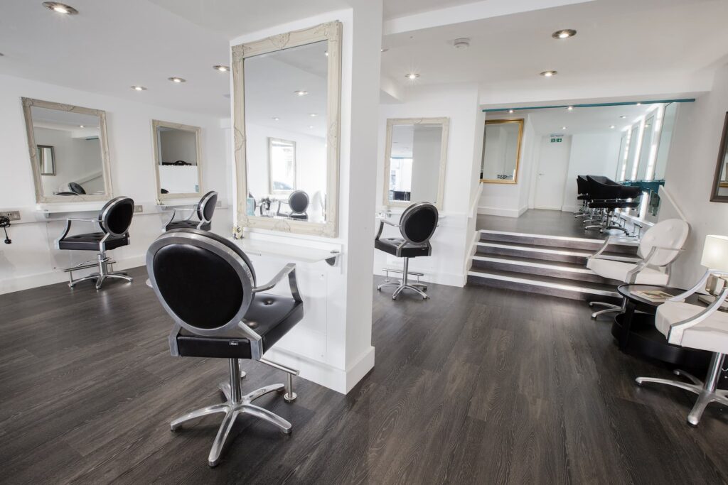 Inside Lifestyle salon Aylesbury with chairs and mirrors