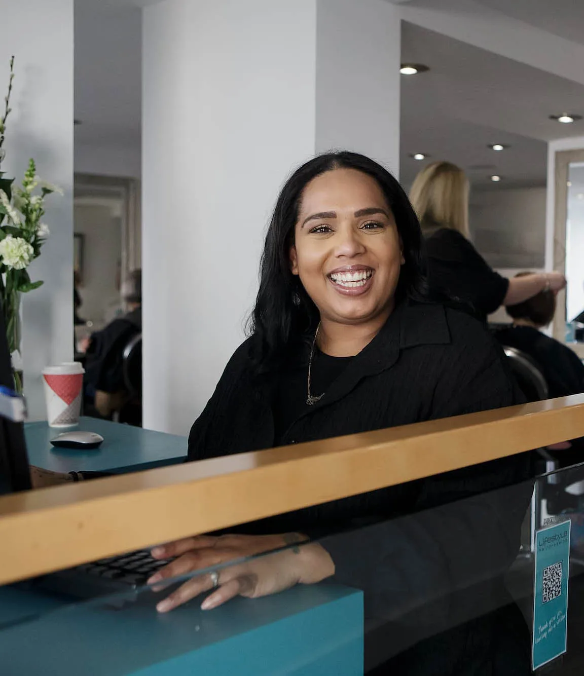 Here is one of our lovely Reception team offering you a big smile and a warm welcome.
